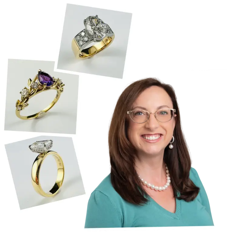 Trish Arato showcasing custom jewellery