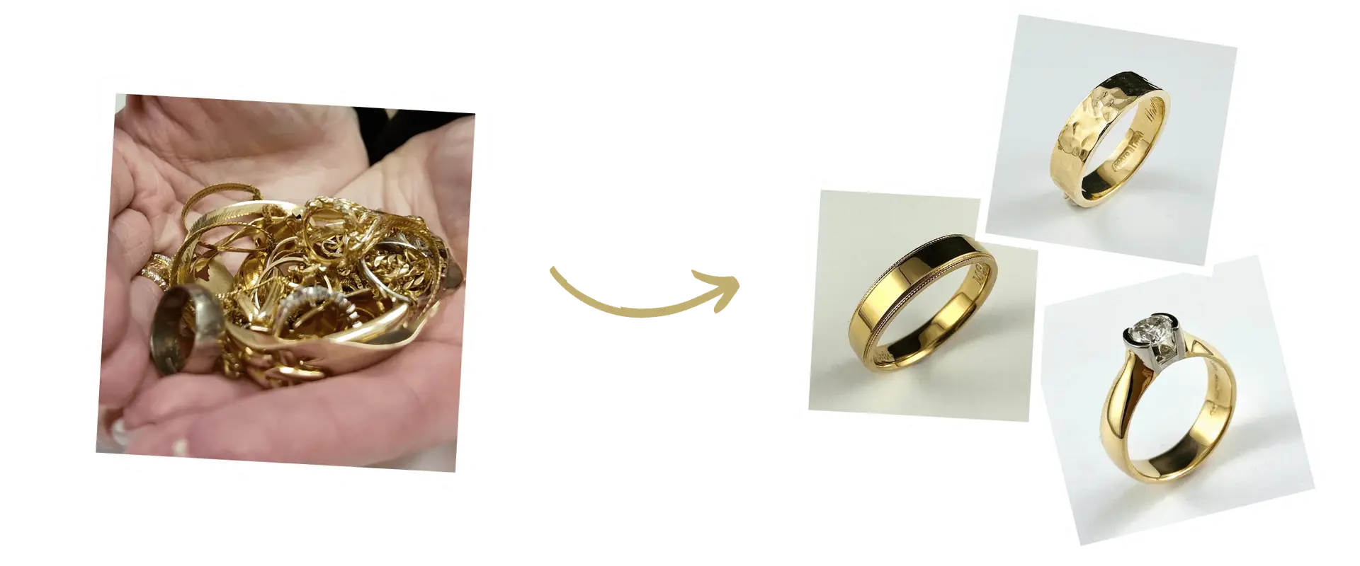 Gold jewellery transformation tools and process