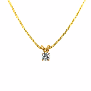 14K Yellow Gold 0.36ct Lab Created Diamond Pendants