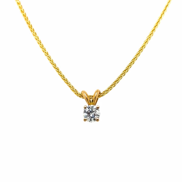 14K Yellow Gold 0.36ct Lab Created Diamond Pendants