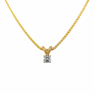 14K Yellow Gold 0.27ct Lab Created Diamond Pendant