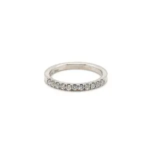19K White Gold Diamond Half Eternity Band