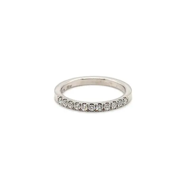 19K White Gold Diamond Half Eternity Band