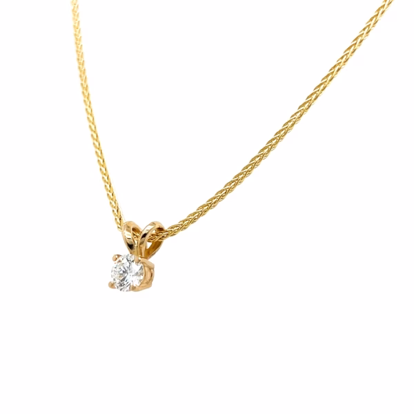 14K Yellow Gold 0.36ct Lab Created Diamond Pendants - Image 2