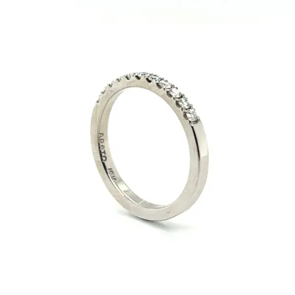 19K White Gold Diamond Half Eternity Band - Image 2