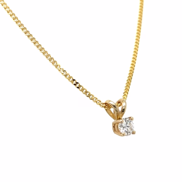 14K Yellow Gold 0.36ct Lab Created Diamond Pendants - Image 3