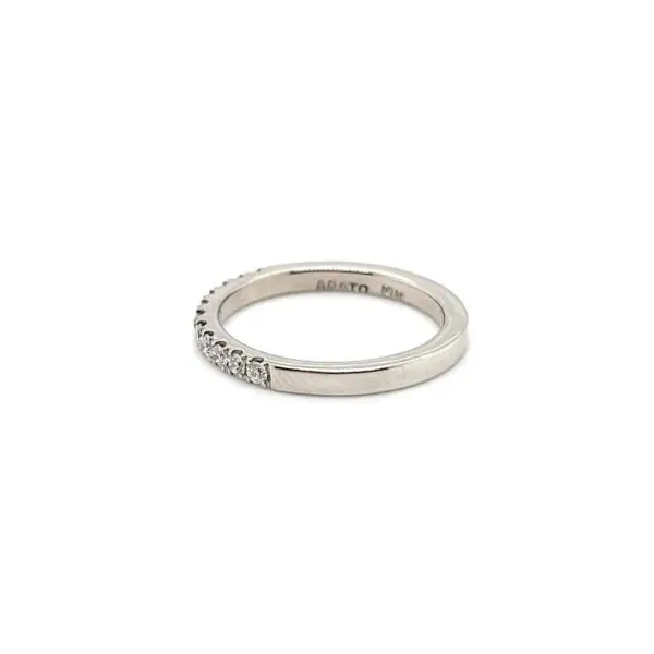 19K White Gold Diamond Half Eternity Band - Image 3