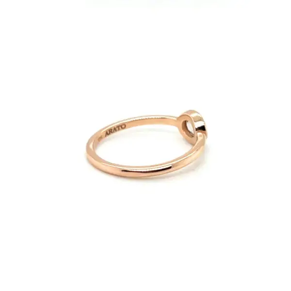 14K Rose Gold Oval Light Brown Rose Cut Diamond Ring - Image 3