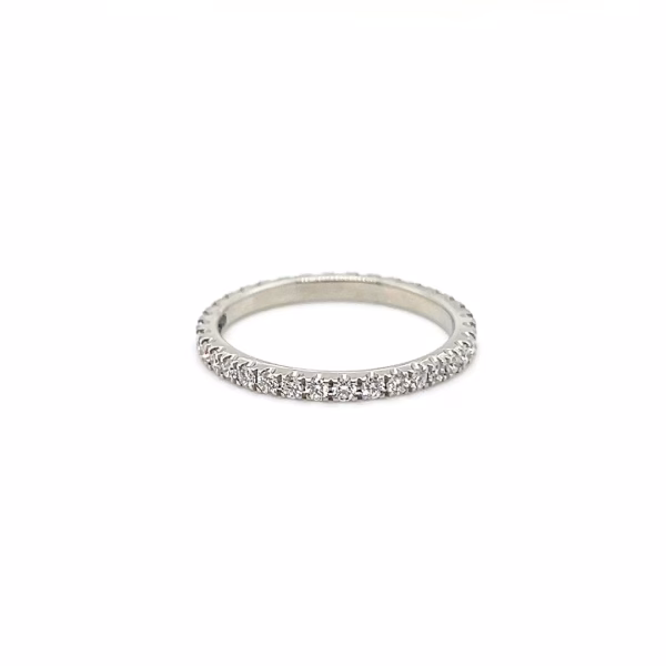 19K White Gold Diamond Eternity Band - Image 3