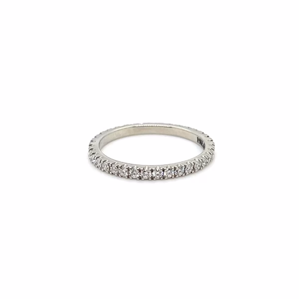 19K White Gold Diamond Eternity Band - Image 4