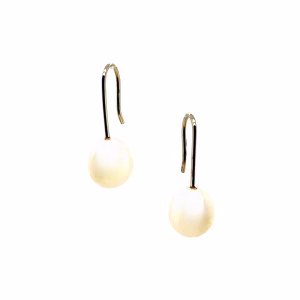 1 Pair of 14K White Gold Freshwater Drop Earrings