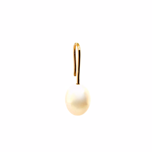 1 Pair of 14K Yellow Gold Freshwater Drop Earrings - Image 2