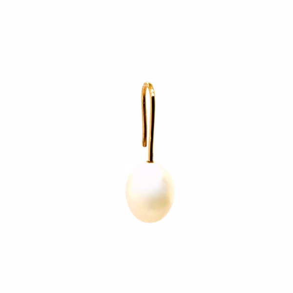 1 Pair of 14K Yellow Gold Freshwater Drop Earrings - Image 2