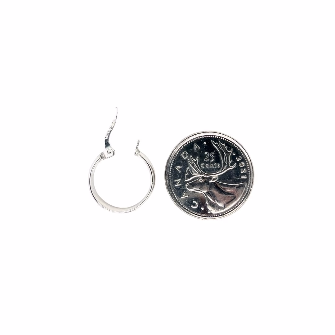 10K High Polish Plain Hoop Earrings - Image 4