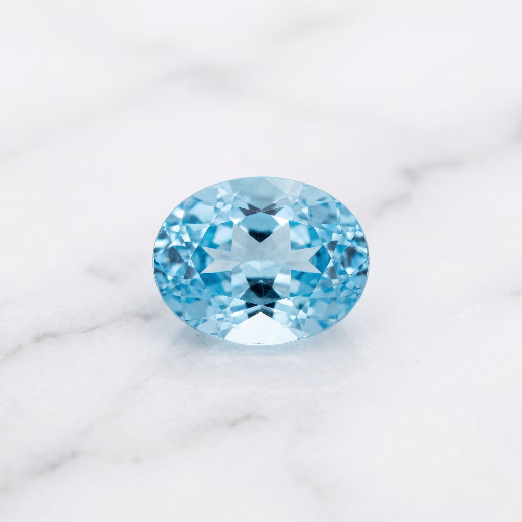 aquamarine loose stone marble