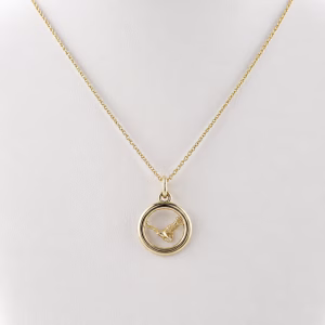 14K Yellow Gold Small Eagle Pendant